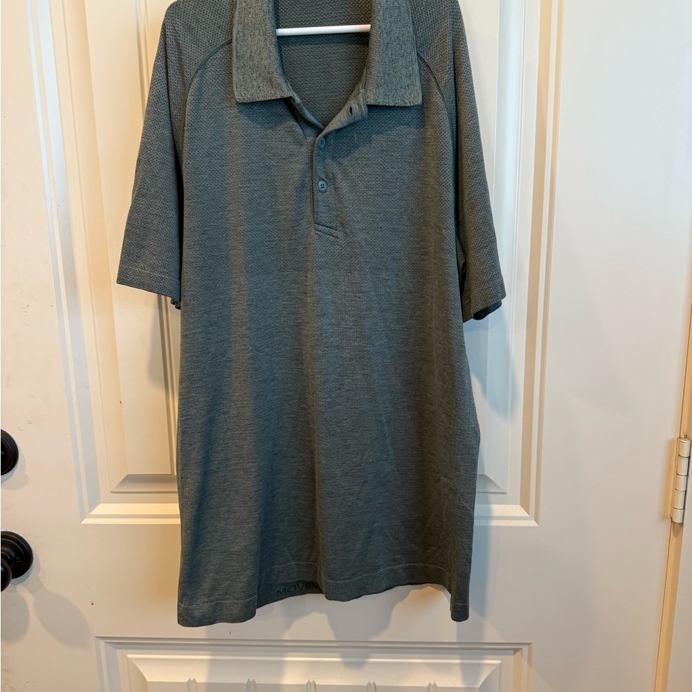 Men's Lululemon Polo Smoked Spruce/tidewater color